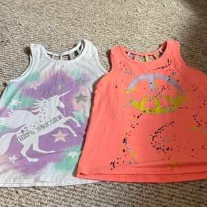 Wonder Nation Kids Tank Tops - White and Orange